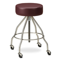 Clinton Stainless Steel Stool with Casters, Slate Blue SS-2172-3SB